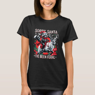 Camiseta Desculpe Papai Noel Eu Estive Feroz Arte Engraçada
