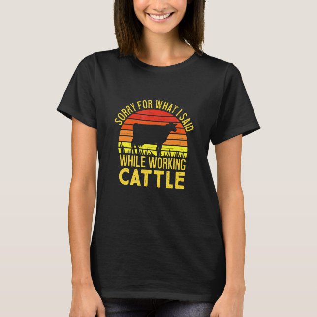 Camiseta Desculpe Pelo Que Eu Disse Enquanto Trabalhava Com (Frente)