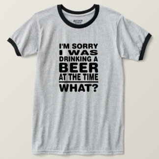 Camiseta Desculpe por ter sido bebendo cerveja na época.