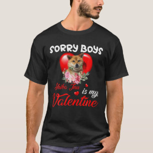 Camiseta Desculpe Rapazes Shiba Inu É O Meu Cachorro Namora