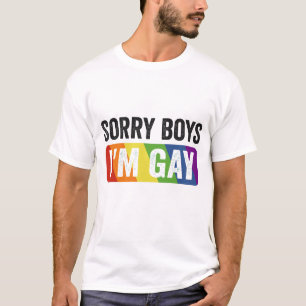 Camiseta Desculpe rapazes, sou Gay Engraçado Lgbt Orgulho M