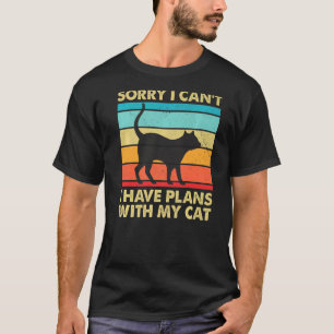 Camiseta Desculpe, Tenho Planos Com Minha Gata De Gato