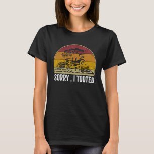 Camiseta Desculpe, Train Railfan Retro Vintage Railroa