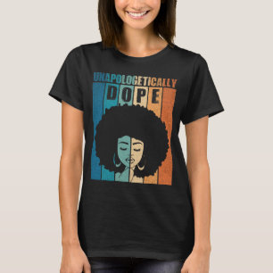 Camiseta Desculpem-se, Dope Afro-Mulher Retro Stripe