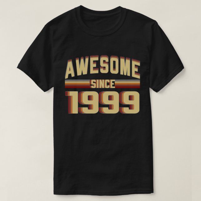 Camiseta Desde 1999 vintage impressionante 20 anos de (Frente do Design)