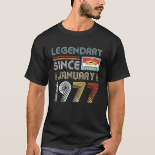 Camiseta Desde janeiro de 1977 vintage legendário do