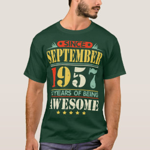 Camiseta Desde Setembro De 1957 Feliz Aniversário, 63 Anos