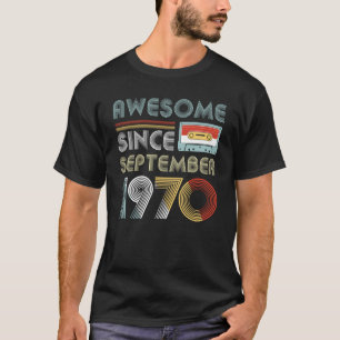 Camiseta Desde setembro de 1970 vintage impressionante do