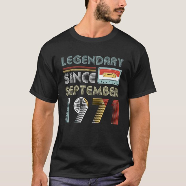 Camiseta Desde setembro de 1971 vintage legendário do (Frente)