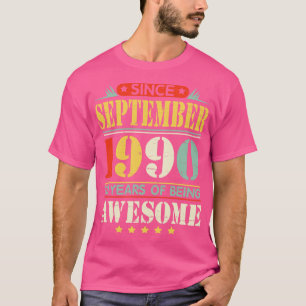 Camiseta Desde Setembro De 1990 Feliz Aniversário Para Papa