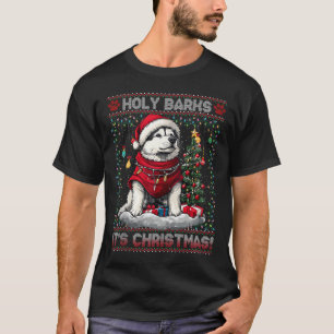Camiseta Desdecorações de Árvore de Natal do Alaska Malamut