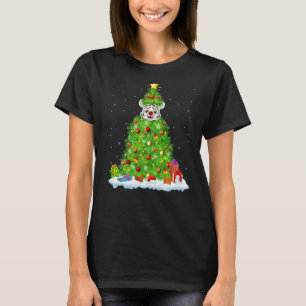 Camiseta Desdecorações Xmas Luzes Papais noeis White Tiger