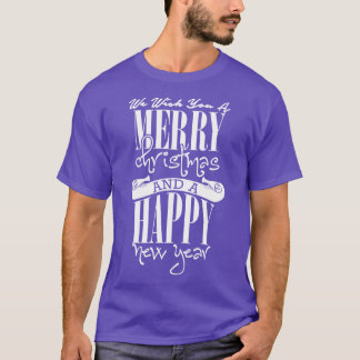 Camiseta Desejamos-lhe um Feliz Natal e um Feliz ano novo
