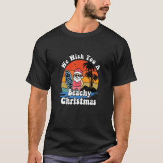 Camiseta Desejamos-Lhe Um Natal Em Julho, Papais noeis Beac