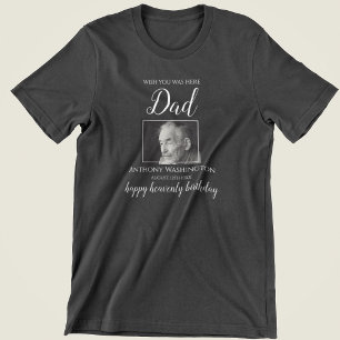Camiseta Desejamos que você estivesse Aqui Foto de Aniver