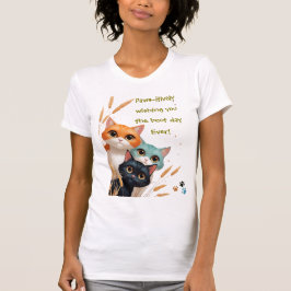 Camiseta Desejando a Você o Melhor Dia de Todos Kitten Espi