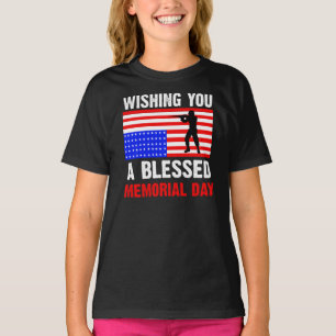 Camiseta Desejando a Você um Memorial Day Abençoado