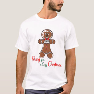 Camiseta Desejando-lhe um feliz Natal Cookies Felizes