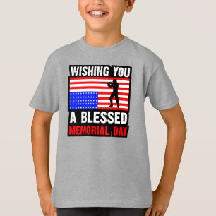 Camiseta Desejando um Memorial Day abençoado