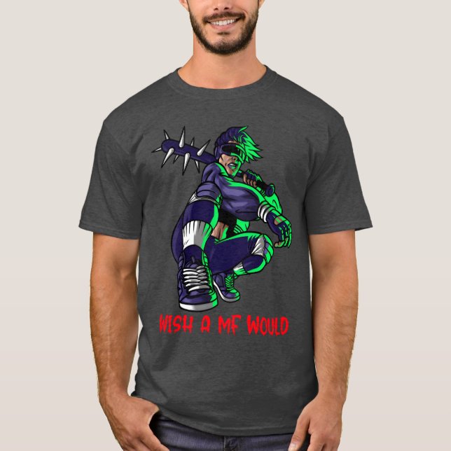Camiseta desejar que um mf fosse engraçado (Frente)