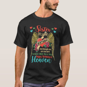 Camiseta Deseje Uma Irmã De Aniversário Muito Feliz Em Memó