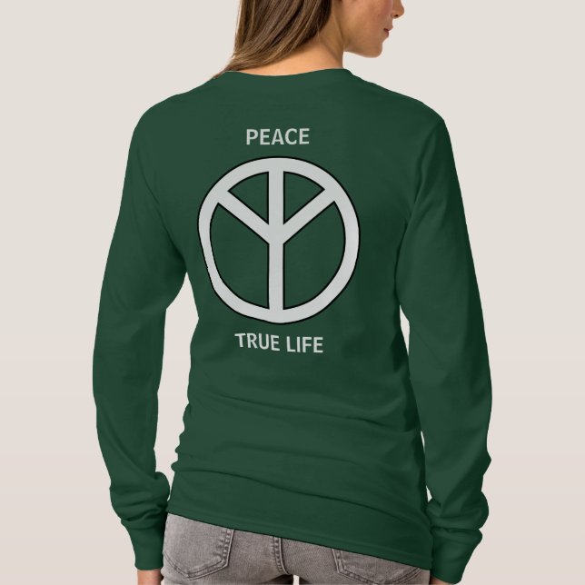 Camiseta Desejo de Bianca para a Paz, VERDADEIRA LIFE T-Shi (Verso)