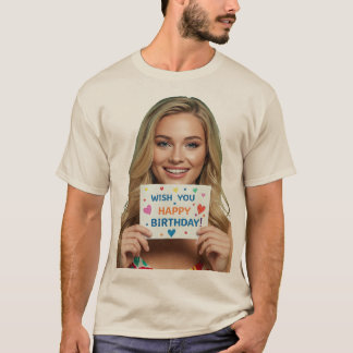Camiseta desejo-lhe feliz aniversário