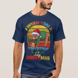 Camiseta Desejo-lhe um Natal preguiçoso, Engraçado, Feliz N