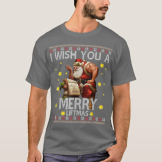 Camiseta Desejo-Lhe Uma Feliz De Natal Feio Com Papais noei