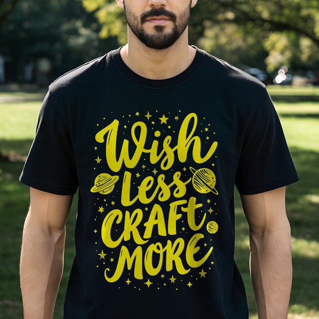Camiseta Desejo Menos, Artesanato Mais - Tipografia Motivac (Criador carregado)