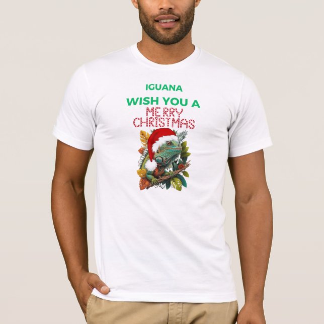 CAMISETA DESEJO UM NATAL IGUANA MERRY (Frente)
