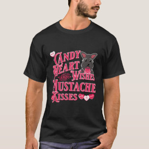 Camiseta Desejos Cardíacos E bigode De Terrier Candy Da Esc