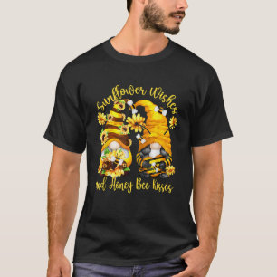 Camiseta Desejos De Girassol E Beijos De Abelhas De Mel Com