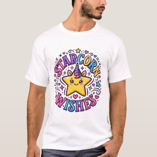 Camiseta Desejos de Starcorn Unicórnio Impressão Comercial