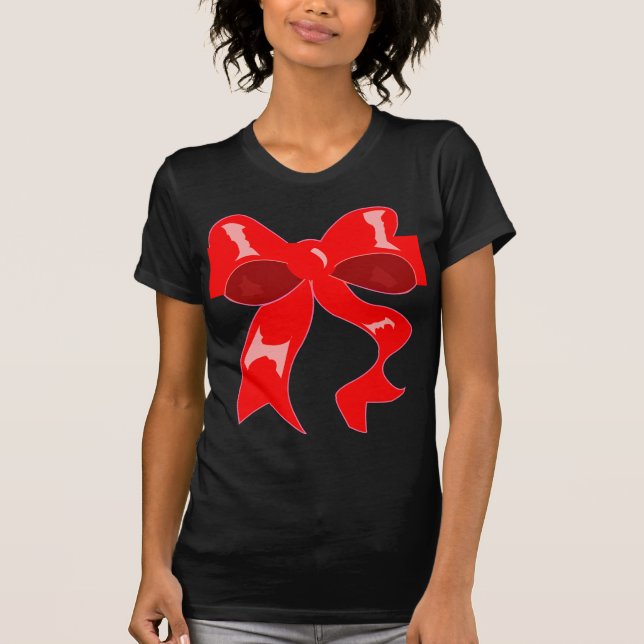 Camiseta "Desempacote com cuidado"--T do arco do Natal (Frente)