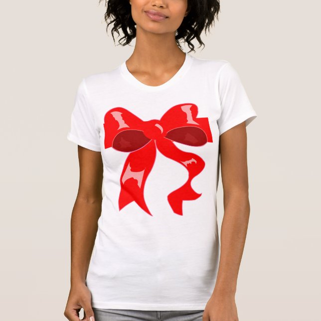 Camiseta "Desempacote com cuidado"--Tanque do arco do Natal (Frente)