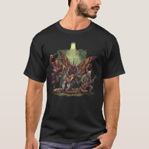 Camiseta Desempenho de Banda dos Monstros Punk Rock