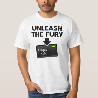 Camiseta Desencadeie o fechamento de bonés da fúria