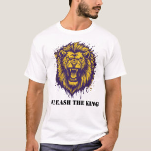 Camiseta Desencadeie O Leão Rei Gráfico Leão Alfa Poderoso