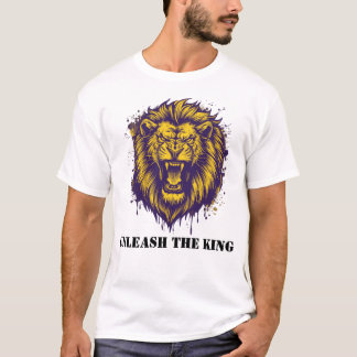 Camiseta Desencadeie O Leão Rei Gráfico Leão Alfa Poderoso