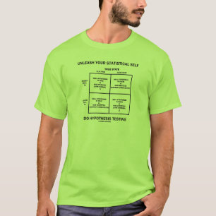Camiseta Desencadeie seu teste estatístico da hipótese do