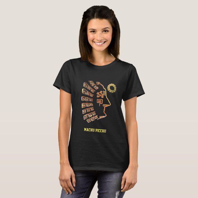 Camiseta Desenhada de Machu Picchu com Estilo (Frente Completa)