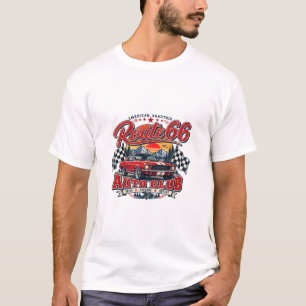 Camiseta Desenhada para Viagens de Carro Antigo Cl