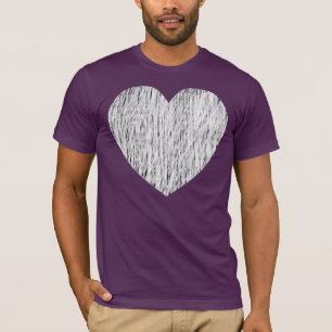 Camiseta Desenhado à lápis - Branco sobre preto