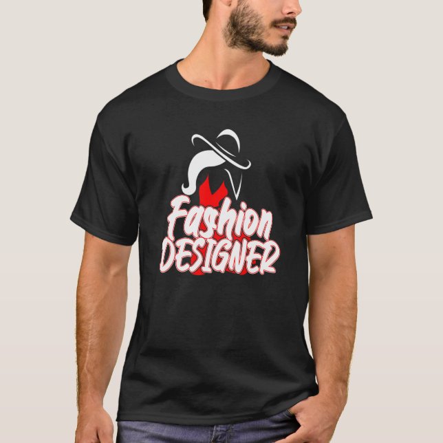 Camiseta Desenhador Da Moda, Estudante De Chapéu Vermelho E (Frente)