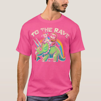 Camiseta Desenhador Edm Rave Dinossauro Negro Pequeno