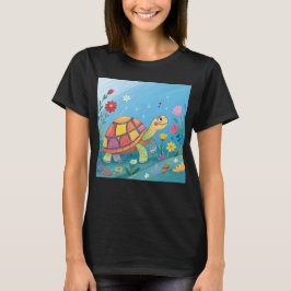 Camiseta Desenhando Bebê Tartaruga