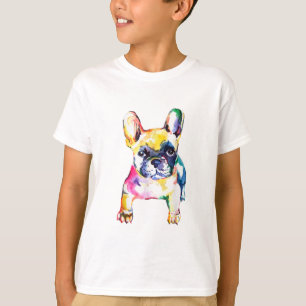 Camiseta Desenhar De Mão Para Cachorros Franceses