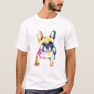 Camiseta Desenhar De Mão Para Cachorros Franceses
