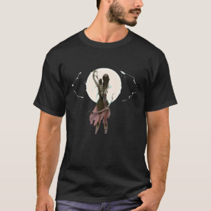 CAMISETA DESENHAR DE SETA DA GAROTA DE ARQUIVO COM ARCO SOB